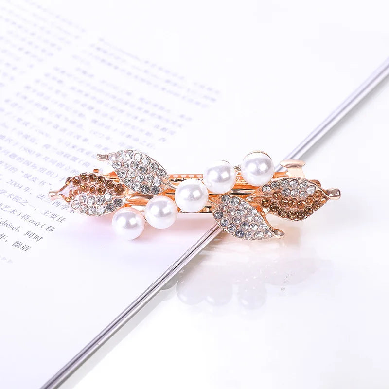 Crystal Floral Hairpin Rhinestone Hair Clip Barrettes