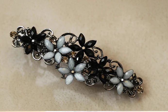 crystal flower clip /hairpin rhinestone