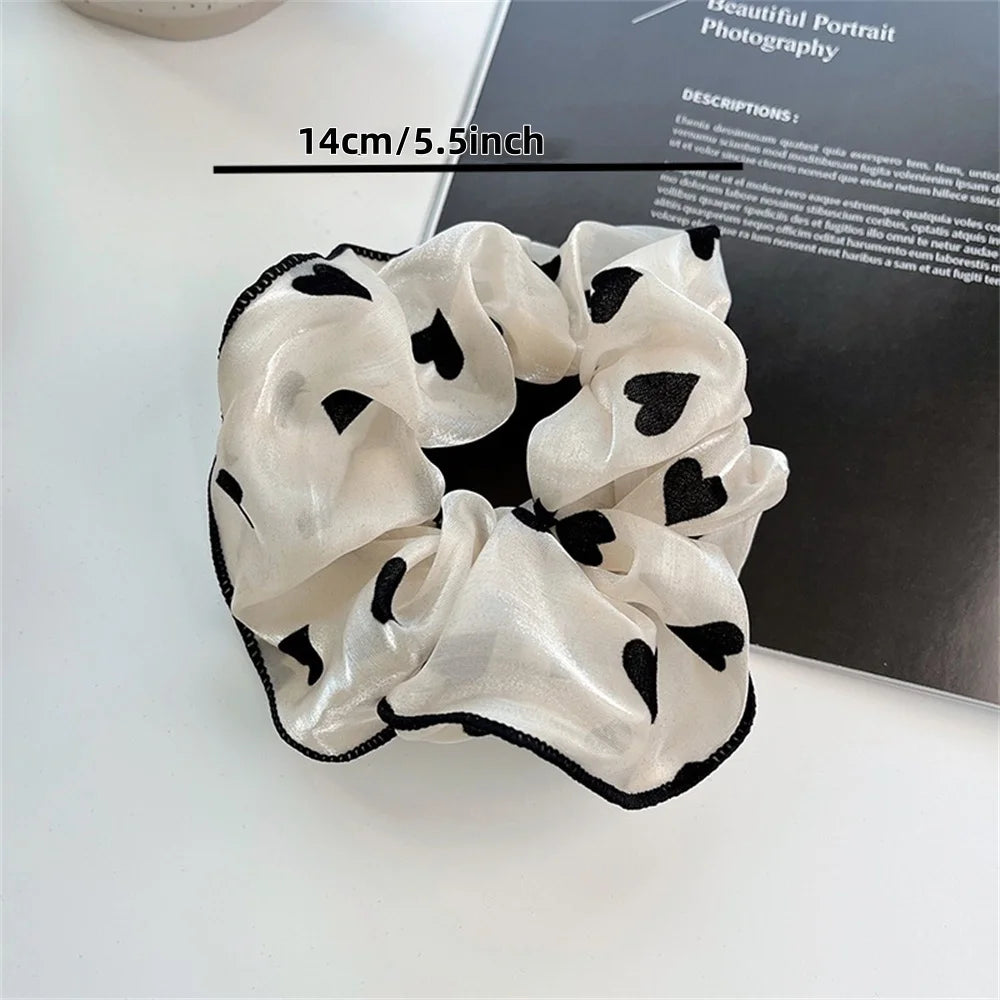 3 x Polka Dot Printed Hair Scrunchies