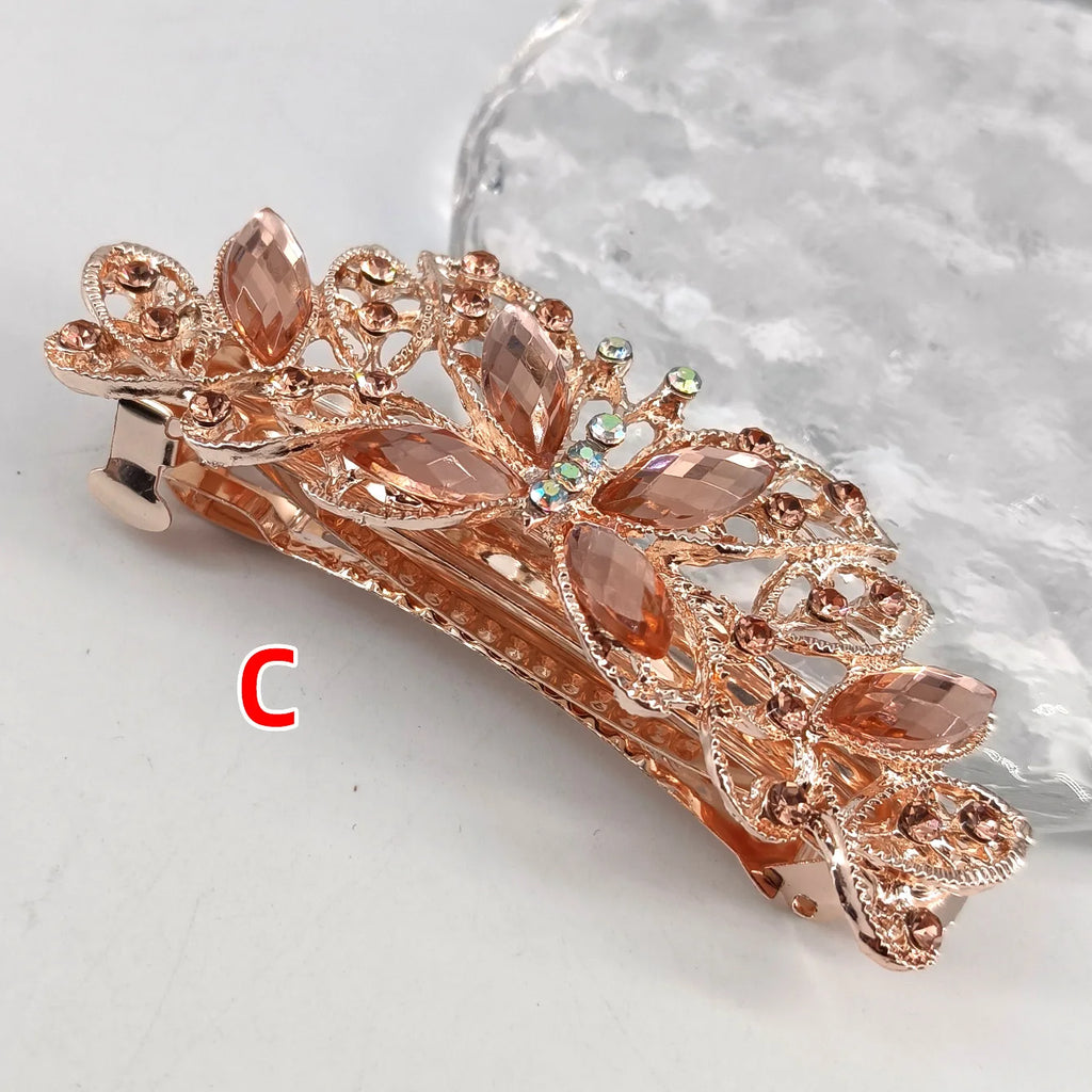 Crystal Barrettes Bow Clip Rhinestone ,ladies girls half up half down hair