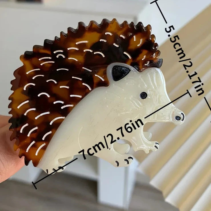 Hedgehog novelty hair claw clip  Cute Cartoon animal Hair Clips for Women Girls Hair Accessories so pretty for animal lovers ❤️