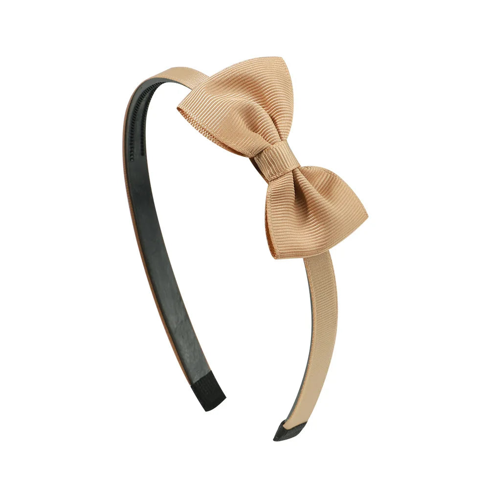 1PCS Ribbon Bow Knot Headband Children Hair Hoop Solid Color Baby Hairbands Clothing Decoration Photography Props all colours