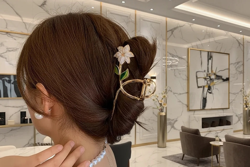 Fashion Cute Flower Alloy Hairclips For Women Multicolour Metal Hairclip Party Everyday flowers well made not cheap plastic these are metal strong clips ideal for holidays beach cruises days out and special occasions sunflower Italy holiday