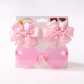 3Pcs/Pack Solid Dot Hair Bows Clip Girls Boutique Bowknot Hair Clips Kids Colorful Heart Sun Glasses Children Hair Accessories