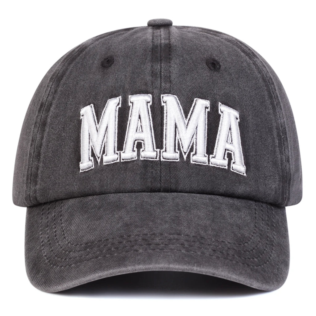 Unisex Parent Child 3D MAMA/MINI Embroidery Wash Baseball Caps Spring and Autumn Outdoor Adjustable Casual Hats Sunscreen Hat ﻿