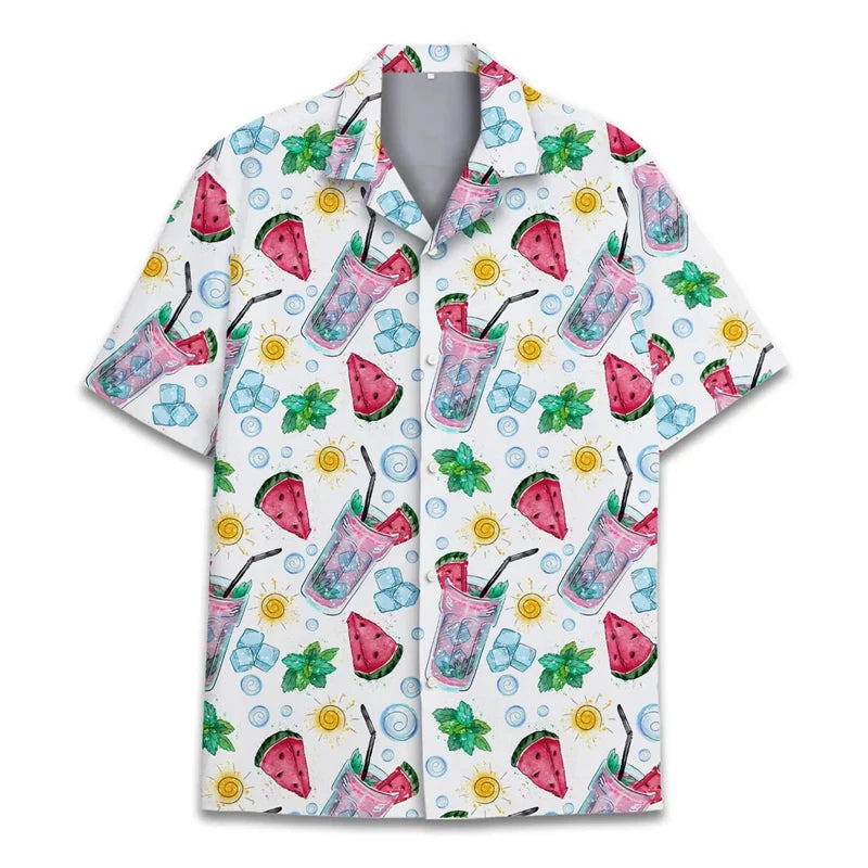 Men Hawaiian animal Shirt Men