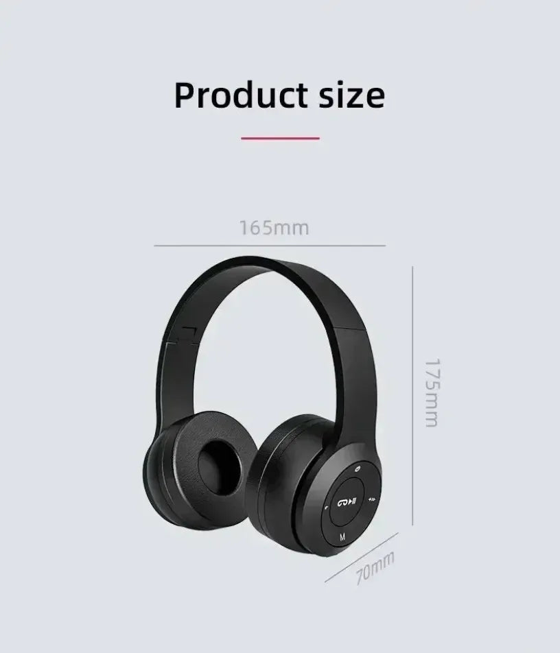 Portable headphones Foldable Wireless Bluetooth 5.0 Headset For Bluetooth connection TF Card slot