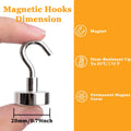 Magnetic HooksD20mm,  Magnetic Hook Heavy Duty for Hanging,   Magnet Hooks, for Cruise Ship Camping Grill Kitchen Garage Wall perfect for extra space hanging extra clothes up  suits etc on cruises in cabin