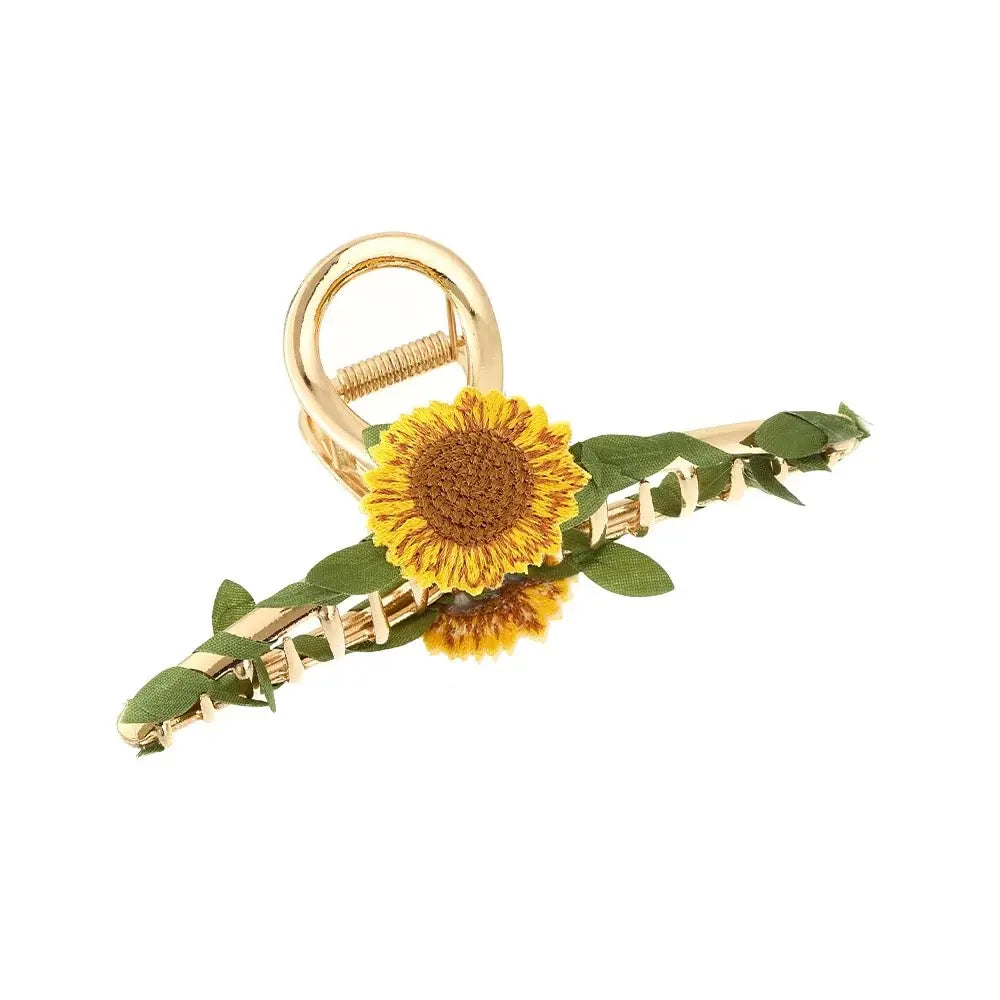 Fashion Cute Flower Alloy Hairclips For Women Multicolour Metal Hairclip Party Everyday flowers well made not cheap plastic these are metal strong clips ideal for holidays beach cruises days out and special occasions sunflower Italy holiday