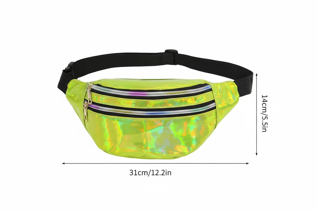 Waist Bag Laser Belt Bag Holographic Fanny Pack Designer Cute Waist Packs Bum Bag Party Travel Fashion Girls Shoulder Glitter