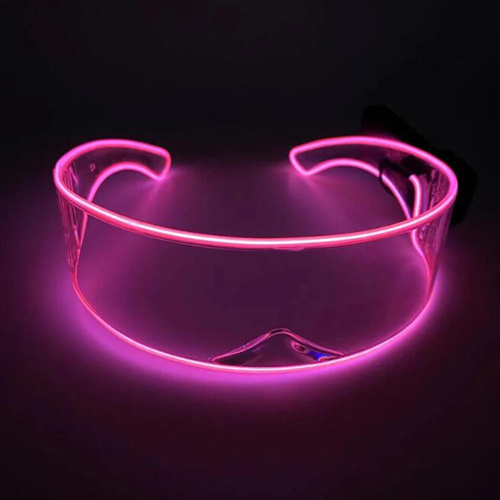 LED Glasses LED Party Glasses Luminous Glasses Visor Glasses Light Up Rave Glasses for Christmas Halloween