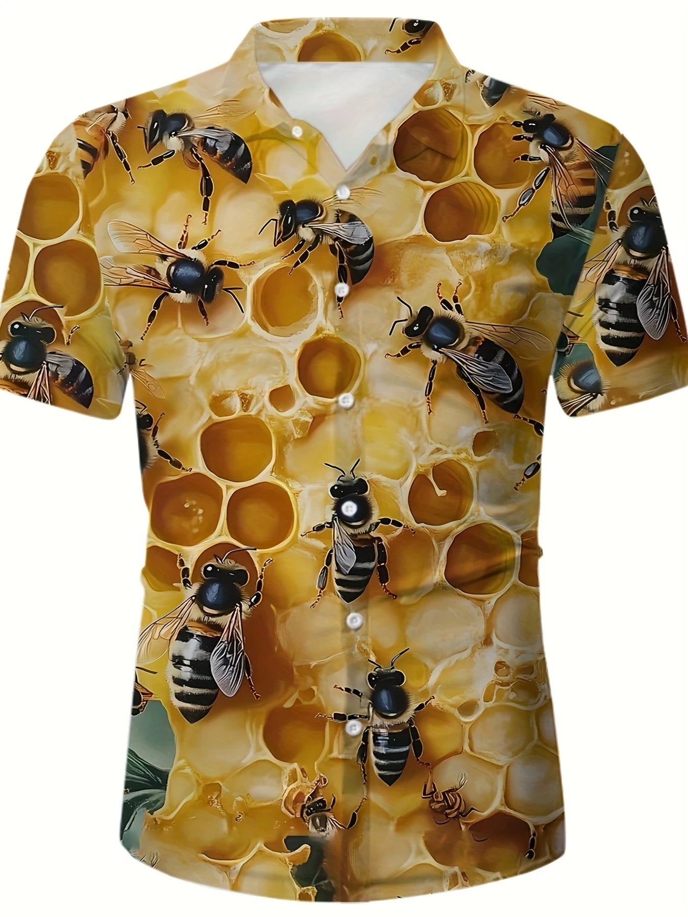 Mens Hawaiian Bee Print shirt