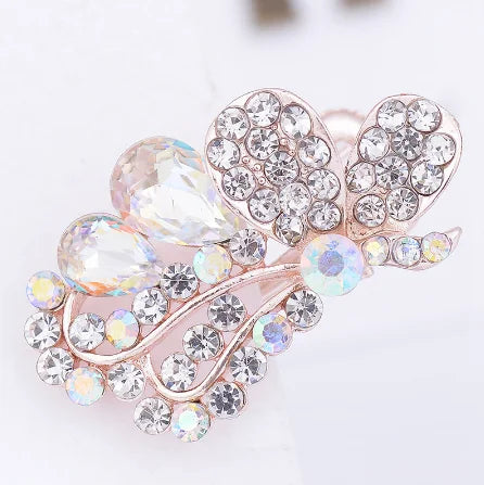 Red Purple Blue Crystal Butterfly Hairpins hair clip