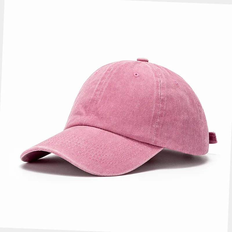 Baseball Cap Washed Cotton Men Women Snapback Hat Vintage Hip Hop Caps Solid Color Dad Hat Bone Casquette Outdoor Casual Sport