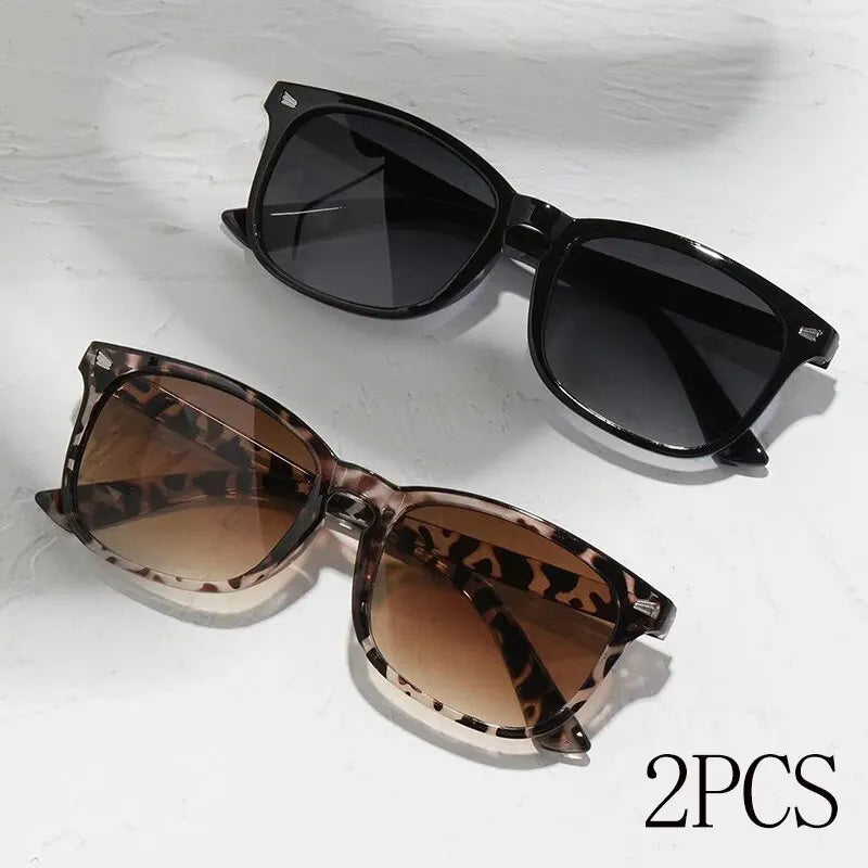 2 pairs Square Sunglasses ladies