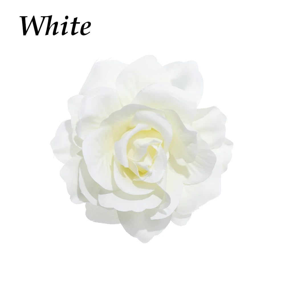 Bridal Wedding Party Hair Styling Pins Barrettes for Women Silk Flower Pearl Hair Clips Bride Headpiece Bridesmaid Flower Brooch