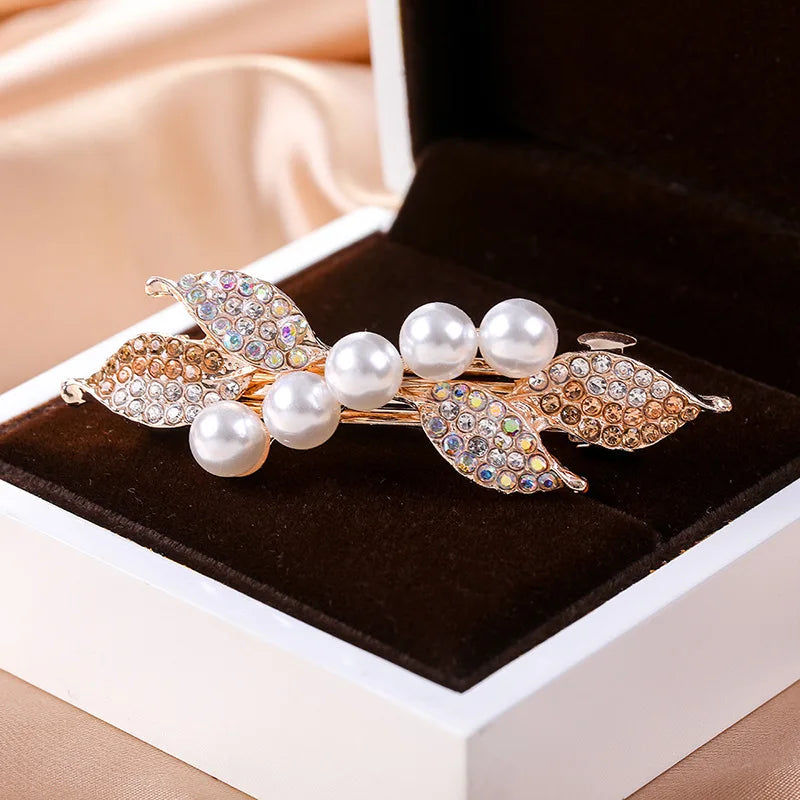 Crystal Floral Hairpin Rhinestone Hair Clip Barrettes