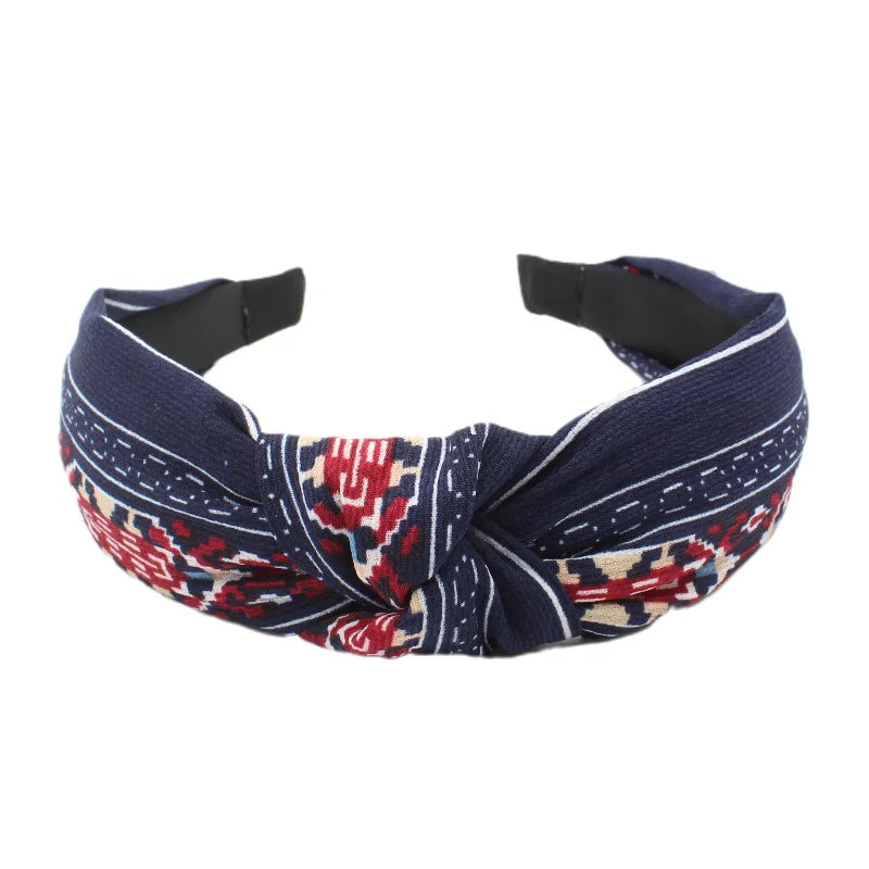 New Vintage Style Fabric Knot Headband National Style Headband Fashion Temperament Women Hair Accessories