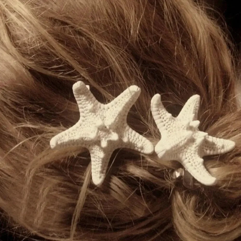 Summer Sea Starfish 1 Pcs Hair Clips Women Nice Star Starfish Sweet Hairpin Beach Hair Clip Girls Fashion cruise beach party holiday hair