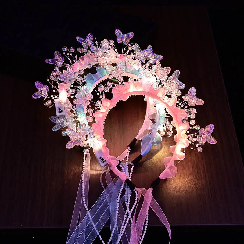 Adults Kids LED Glow Party  Headband Halo Light Up festival