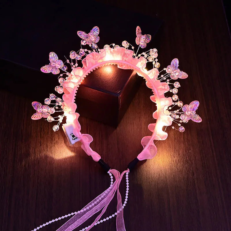 Adults Kids LED Glow Party  Headband Halo Light Up festival