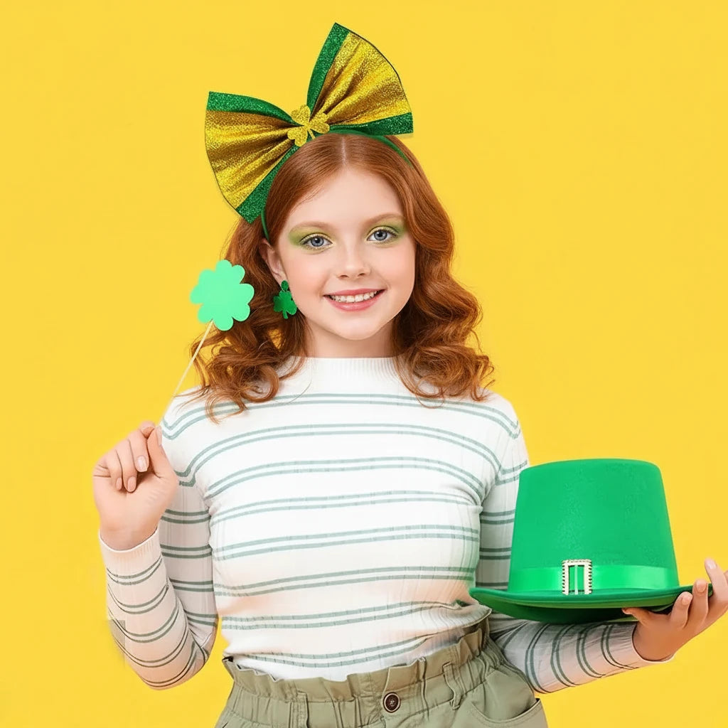 Fun St. Patrick's Day Headbands for Women Irish Festival Shamrock Party Headpiece Hair Accessories Unisex top of the morning to you  fancy dress