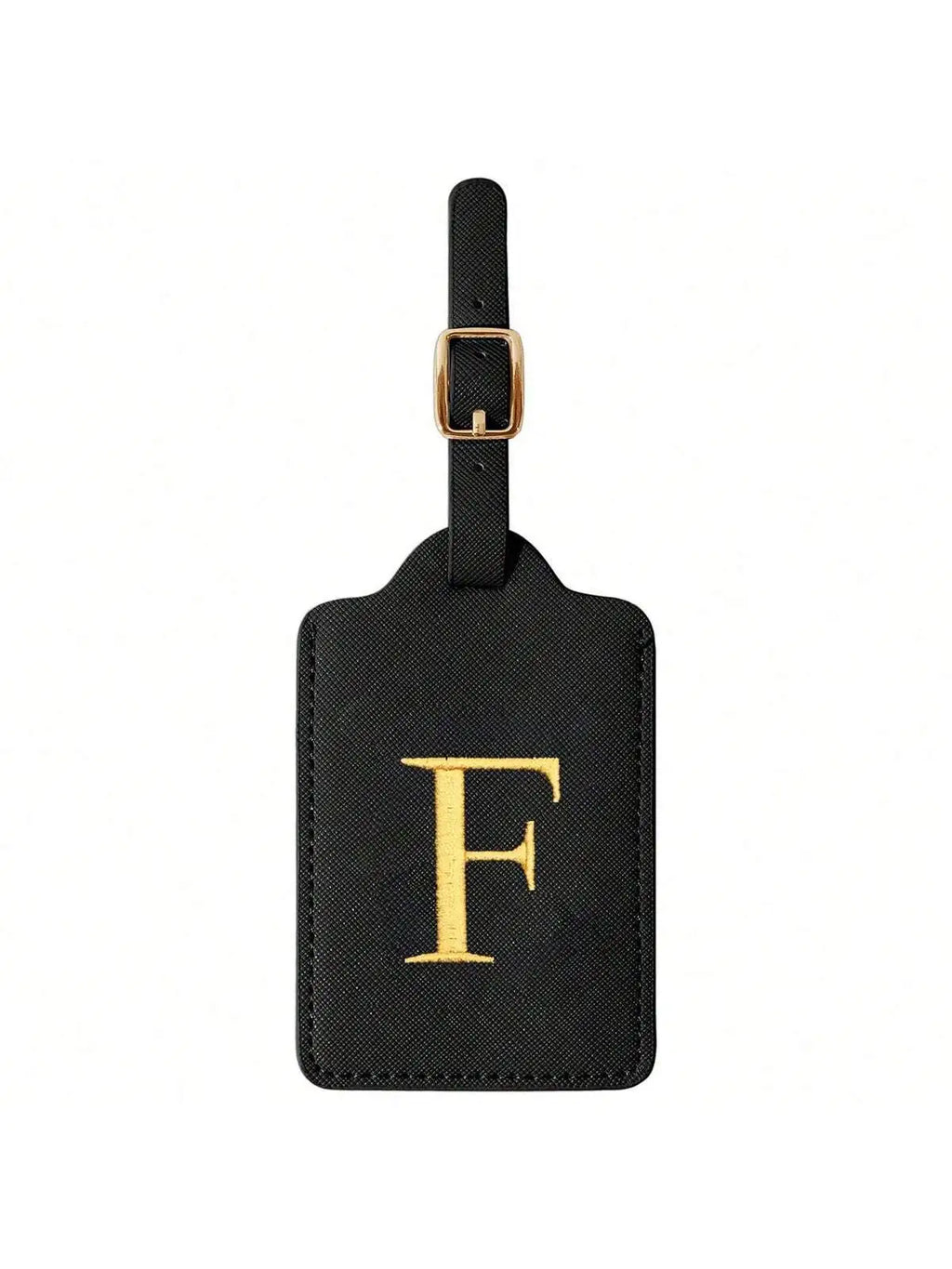 PU Leather Luggage Tag for Travel - Durable Suitcase ID Tag with Privacy Cover & Name Card Slot (A-Z) liu