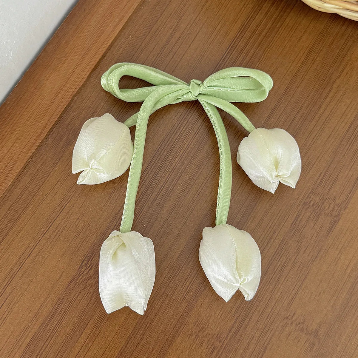 Beautiful Chiffon Tulip Hair Clips for Girls Light Pink Elegant Floral Hair Clips New Product Headwear Amsterdam trip tulips from Amsterdam holiday cruise