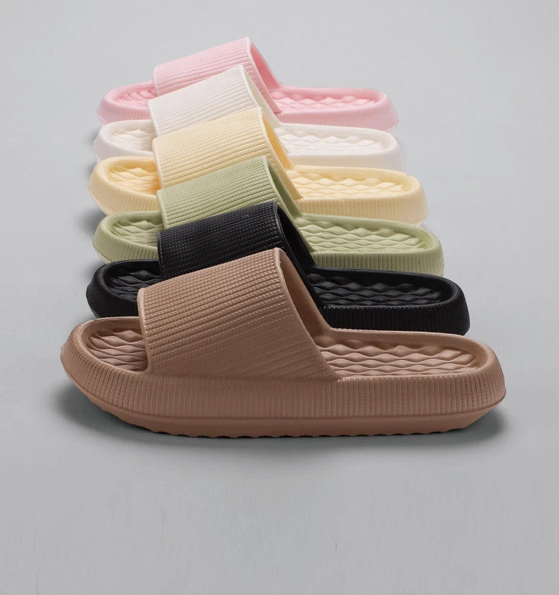 New Soft Platform Slippers for Women 2024 Summer Thick Bottom Cloud Slides Woman EVA Light Non-Slip Flip Flops Plus Size 45