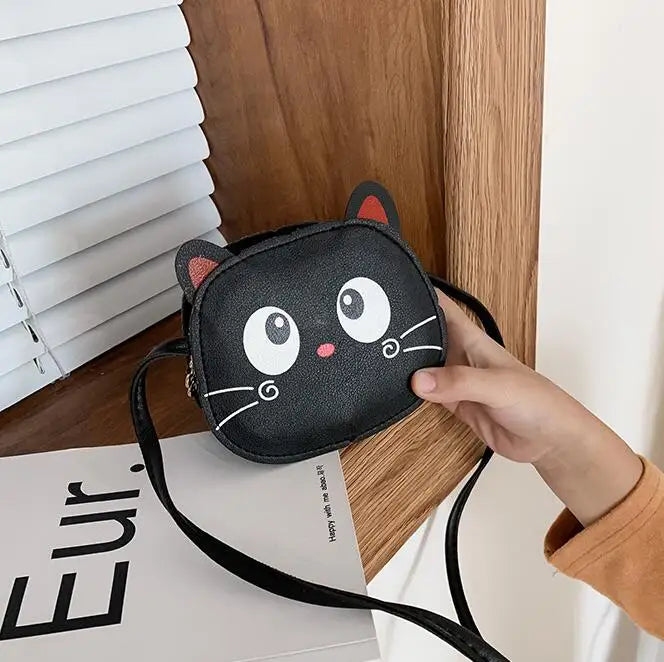 Lovely Children's Mini Shoulder Bags PU Leather Boys Girls Small Crossbody Bag Cute Cartoon Baby Kids Pink Red Coin Purse Wallet