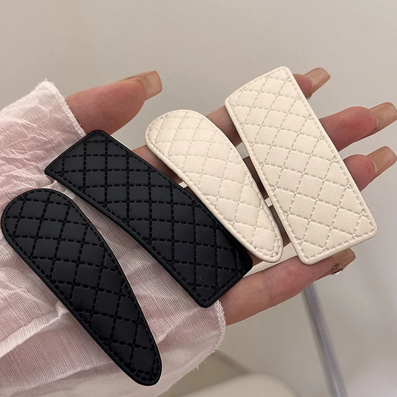 Retro Style Diamond Pattern Side Clips Hairpin For Women Girls Child Hairpins Barrettes Hair Accessories Headwear slide clips