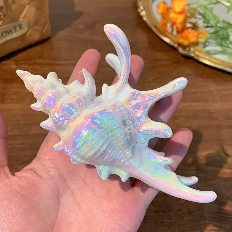 1pc seaside vacation style acrylic sea shell hair clip high-end feeling bun shark clip versatile hair accessory perfect for beach holiday or cruise. Conch