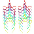 6/12PCS Girls Noctilucent Unicorn Headbands Women Headband Plastic Teeth Hairbands Kids Family Decoration Party Hair Accessories glow up festivals discos