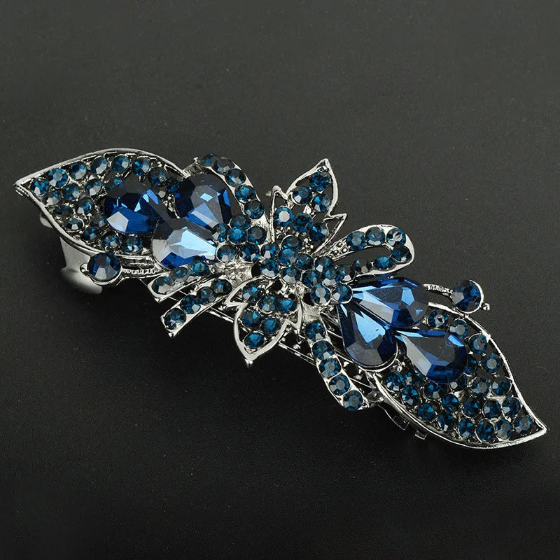 Hair Clip  Colourful Crystal Butterfly Spring Hairpin Clips half up / half down hair