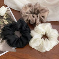 Solid Colour Simple Style Hair scrunchies