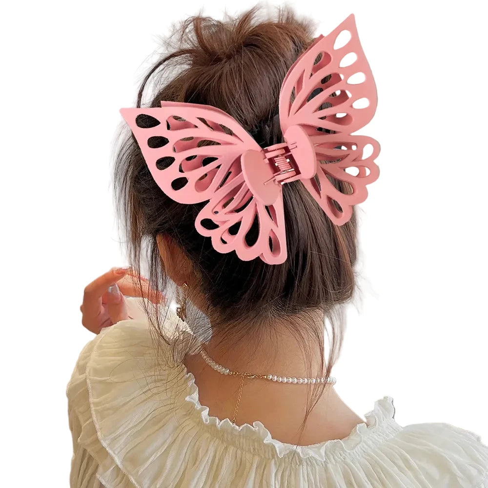 13.5cm Large Size Butterfly Hair Claw Clip Hair Crab For Women Ponytail Holder Hairpins Claws Girls Fashion Hair Accessories