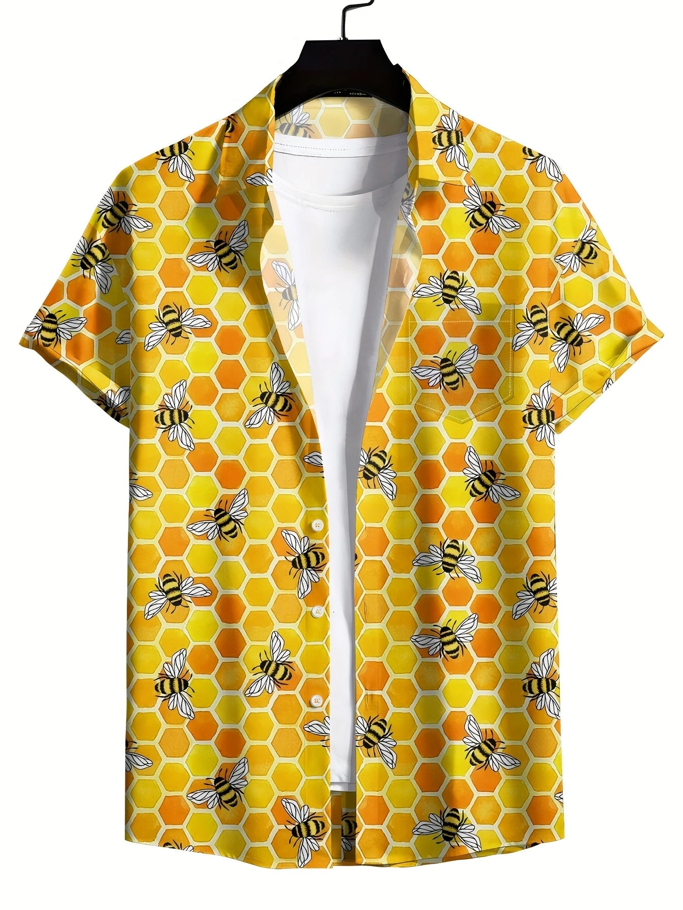 Mens Hawaiian Bee Print shirt