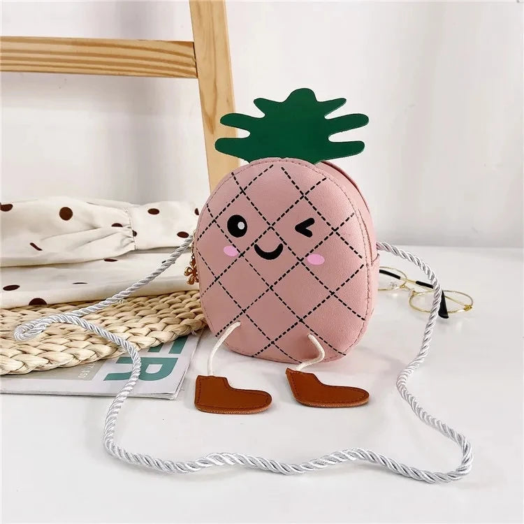 Lovely Children's Mini Shoulder Bags PU Leather Boys Girls Small Crossbody Bag Cute Cartoon Baby Kids Pink Red Coin Purse Wallet