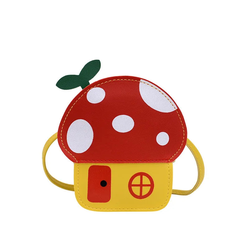 New Cute Girls Mushroom Purse Handbags Fashion Baby Kids Mini Crossbody Bags Children Small Shoulder Bags Wallet