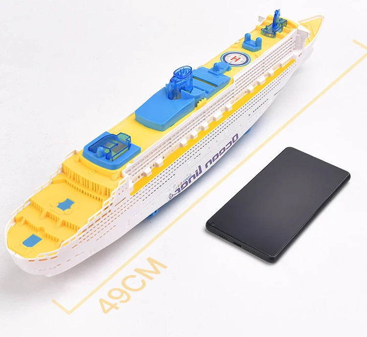 Cruise Ship Toy Ocean Liner Cruise Ship Boat Electric Ship Toy With Flashing Light And Sound Fun Nautical Decorations Boat Toy. You can now bring a model cruise ship just like an airplane gift for the grandchildren ❤️⛴️