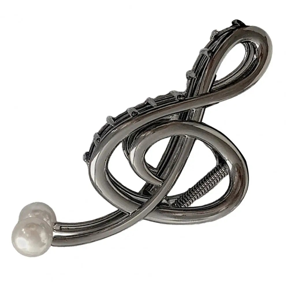 Hair Claw For Women Musical Note Shape Faux Pearl Hair Clip Back Head Shower Hair Claw Decorative Musical Note Hairclip present for a music teacher or musician gift