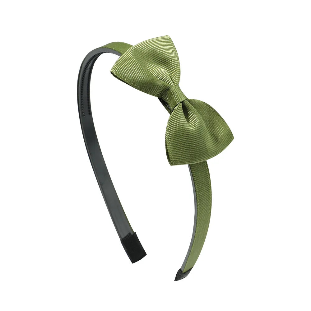 1PCS Ribbon Bow Knot Headband Children Hair Hoop Solid Color Baby Hairbands Clothing Decoration Photography Props all colours