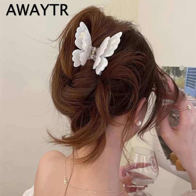 Beautiful Fairy Butterfly Hair Claw clip  Hair Clip Sweet Princess for Women Girl Hairpin Hair Accessories so pretty        Party holiday beach cruise wedding bridesmaid flower girl