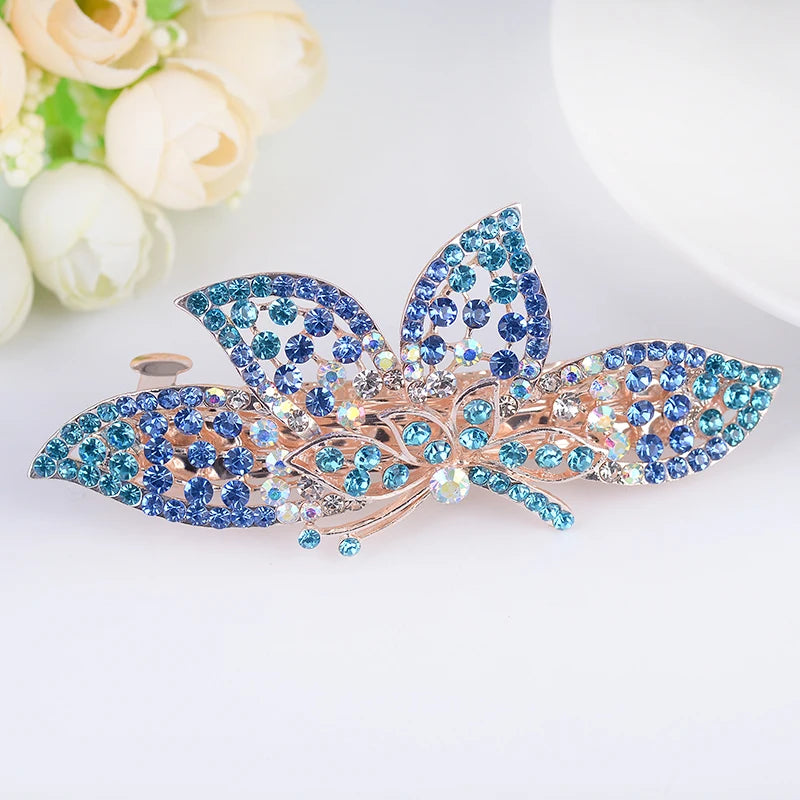 Red Purple Blue Crystal Butterfly Hairpins hair clip