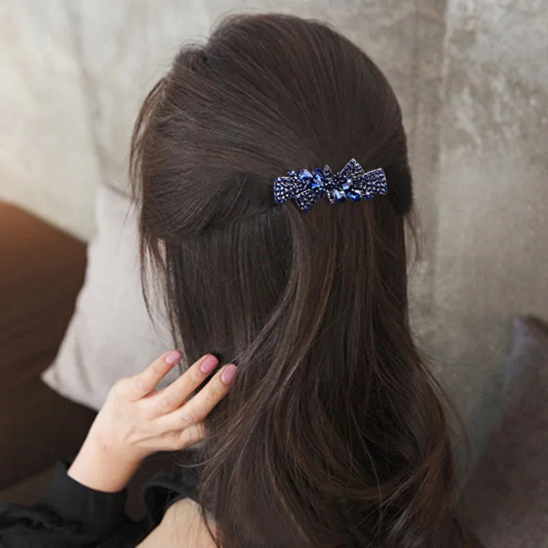 Hair Clip  Colourful Crystal Butterfly Spring Hairpin Clips half up / half down hair