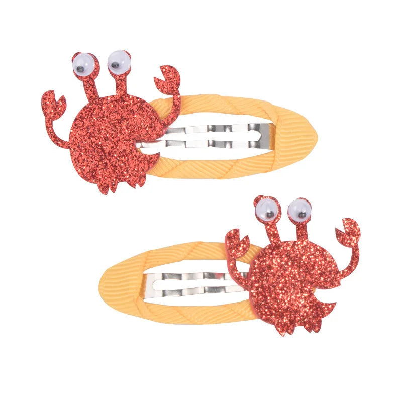 2 Piece Baby Girl Hairpin Hair Clip Accessory Kids Children Headwear Photography Toddler Animal Fruit Kitty Rabbit Shell Flower