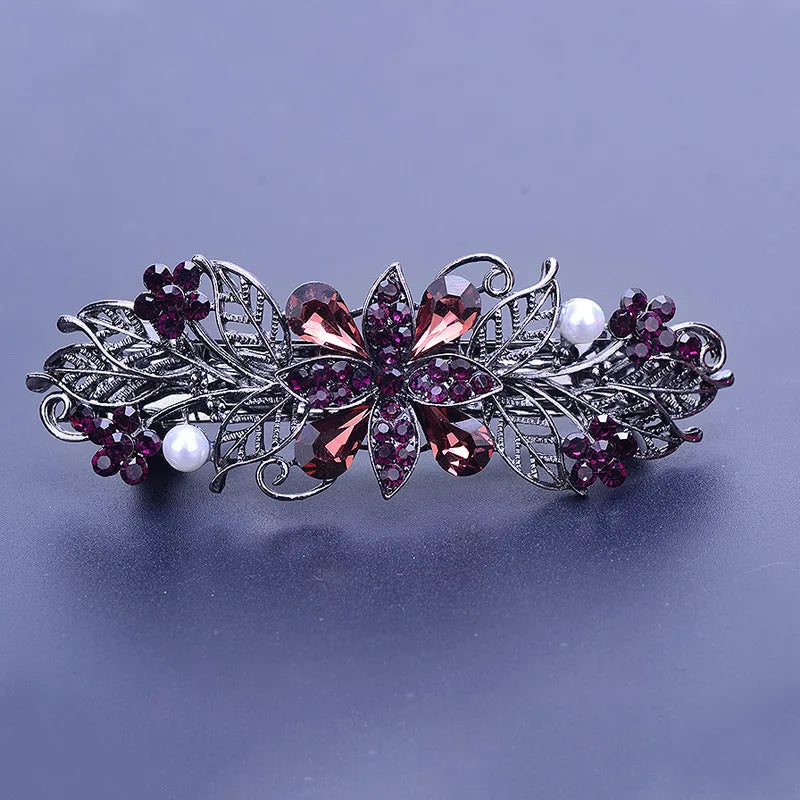 Hair Clip  Colourful Crystal Butterfly Spring Hairpin Clips half up / half down hair