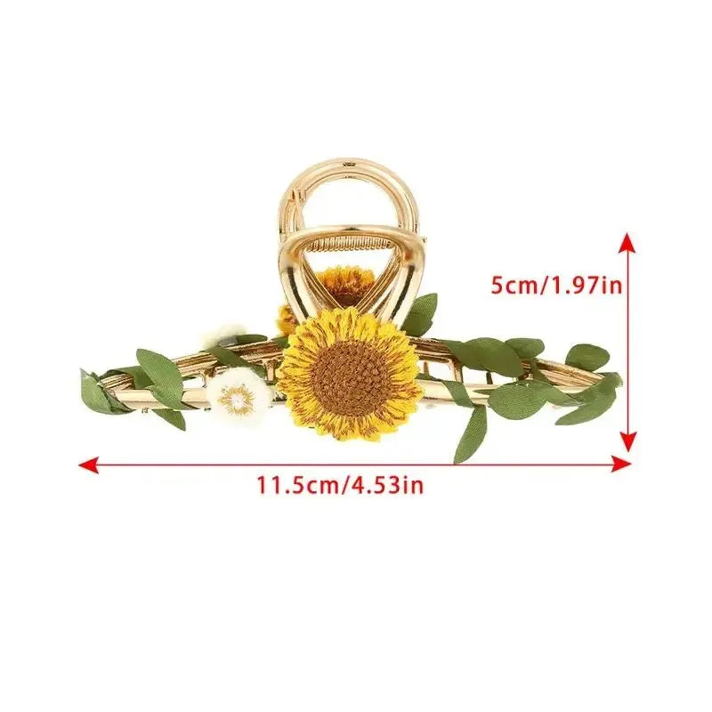 Fashion Cute Flower Alloy Hairclips For Women Multicolour Metal Hairclip Party Everyday flowers well made not cheap plastic these are metal strong clips ideal for holidays beach cruises days out and special occasions sunflower Italy holiday