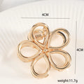 Metal Gold Silver Hollow Flower Hair Claw for Women Girls Hair Crab Clamps Ponytail Shark Clip Headdress Hair Style Accessories