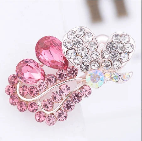 Red Purple Blue Crystal Butterfly Hairpins hair clip